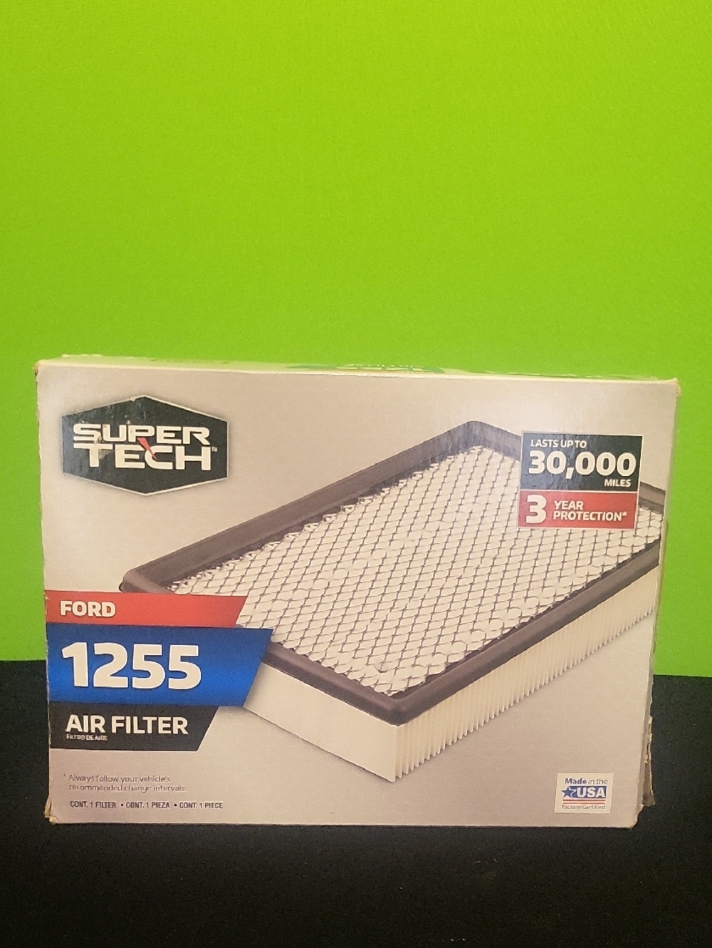 SuperTech 1255 Air Filter - White and Black
